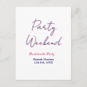 Carte Postale week-end de fête enterrement de vie de jeune fille