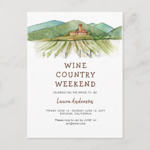 Carte Postale Week-end d'enterrement de vie de jeune fille au vi