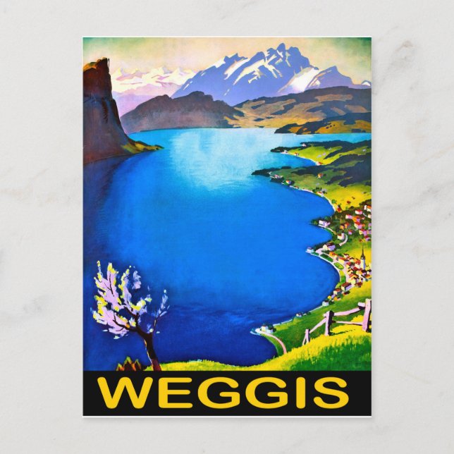 Carte Postale Weggis, vue sur le lac de Lucerne, Suisse (Devant)