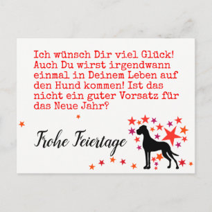Carte Postale Weihnachten mit Neujahrsvorsatz