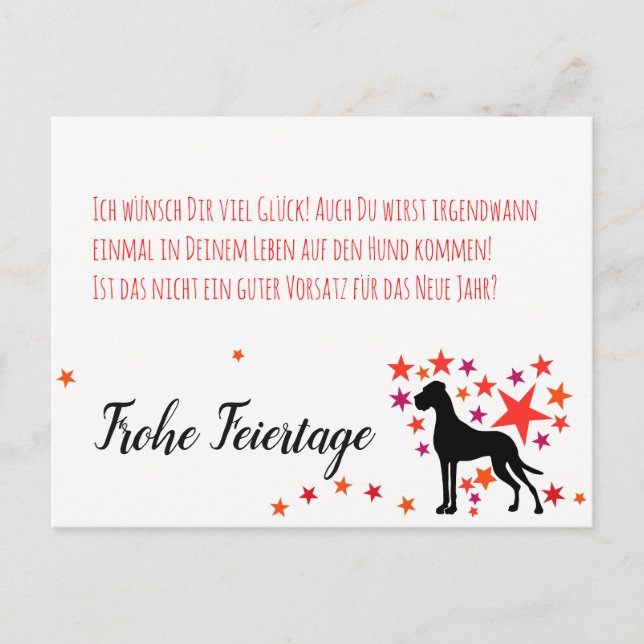 Carte Postale Weihnachten mit Neujahrsvorsatz (Devant)