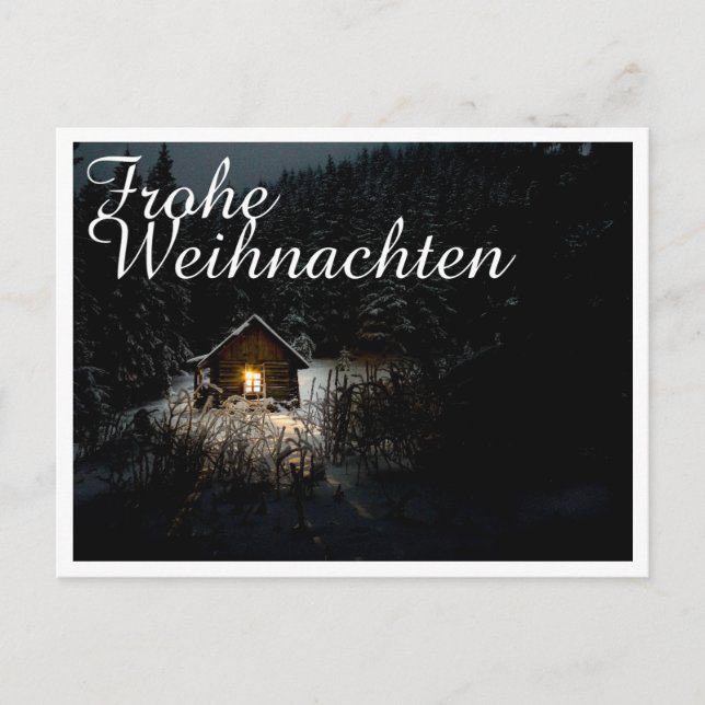 Carte Postale Weihnachtsgrüße mit Hexenhaus (Devant)