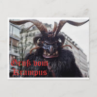 Weihnachtskarte mit Krampus Gruß