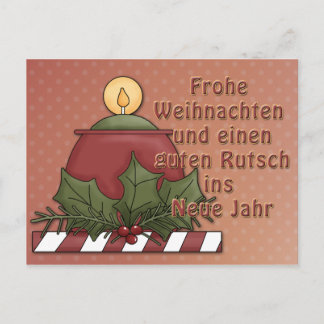 Carte Postale Weihnachtsmotiv mit Kerze