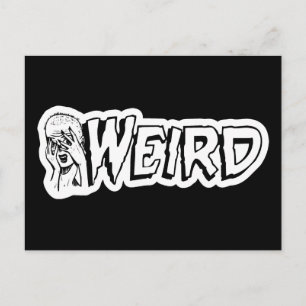 Carte Postale WEIRD - Retro Monster Girl Black & White