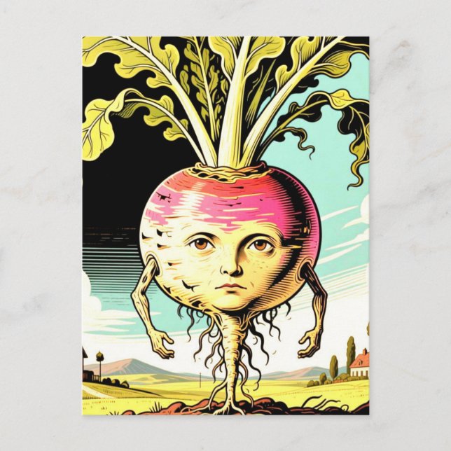 Carte Postale Weird Vegetable Man: Mr. Rutabaga (Devant)