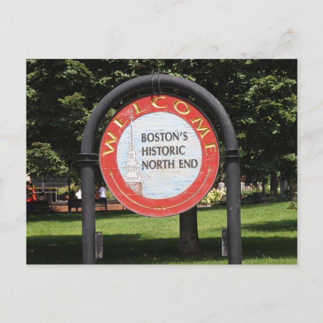 Carte Postale "Welcome Boston Historic North End" (Devant)