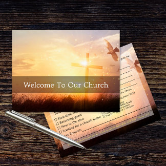 Carte Postale Welcome To Our Church Sunrise Dove Visitors
