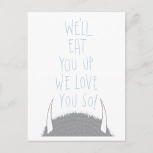 Carte Postale We'll Eat You Up We Love You So! - Bleu
