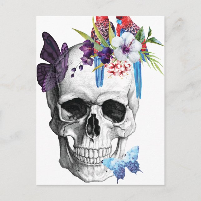 Carte Postale Wellcoda Crâne mort paradis mauvais tropique (Devant)