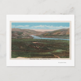 Carte Postale Wenatchee, WAView de Valley & Columbia River