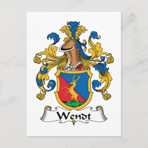 Carte Postale Wendt Family Crest