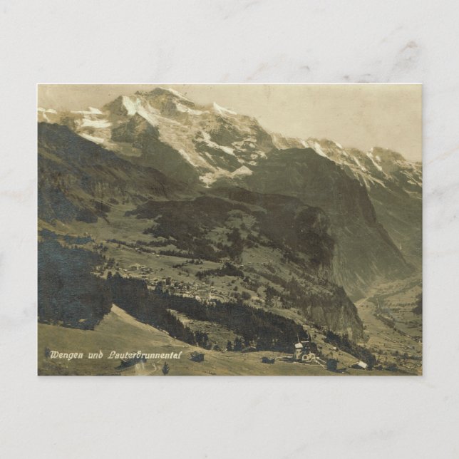 Carte Postale Wengen et Lauterbrunnental (Devant)