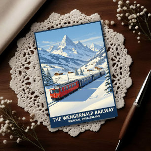 Carte Postale Wengen, Suisse : Voyage vintage des années 1960