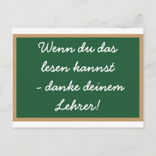 Carte Postale Wenn du das lesen kannst - danke deinem Lehrer!