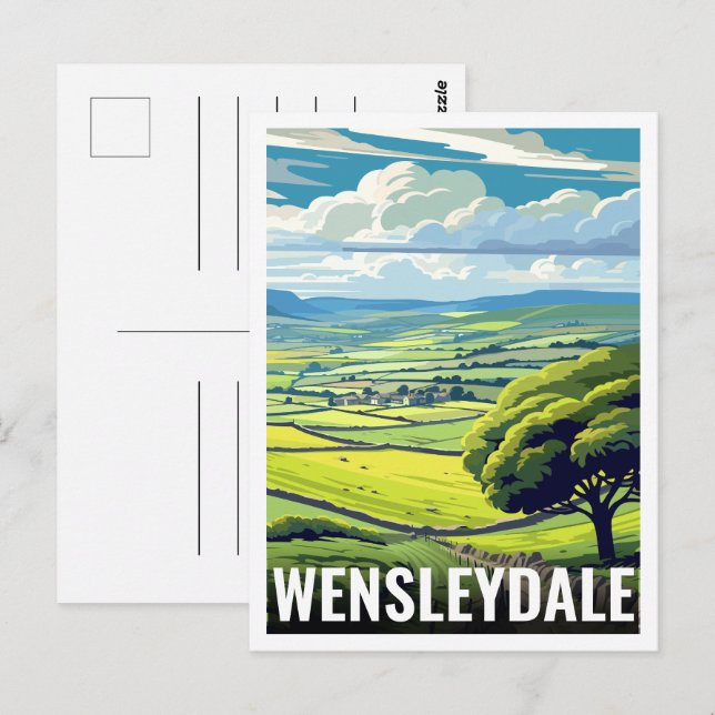 Carte Postale Wensleydale Yorkshire Angleterre cadeaux (Devant / Derrière)