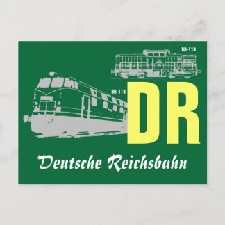 Carte Postale Werbedesign DDR Reichsbahn