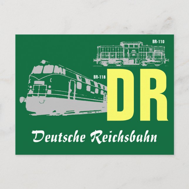 Carte Postale Werbedesign DDR Reichsbahn (Devant)