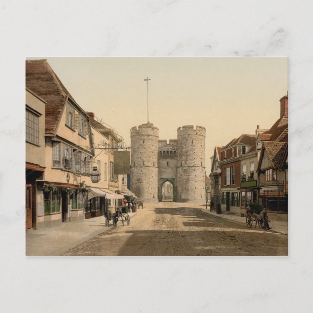 Carte Postale West Gate, Canterbury, Kent, Angleterre (Devant)