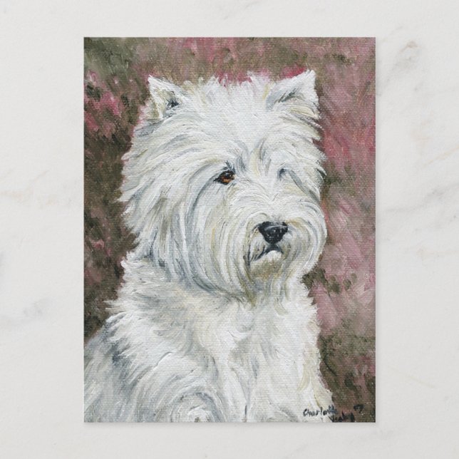Carte postale West Highlland White Terrier Dog Art (Devant)