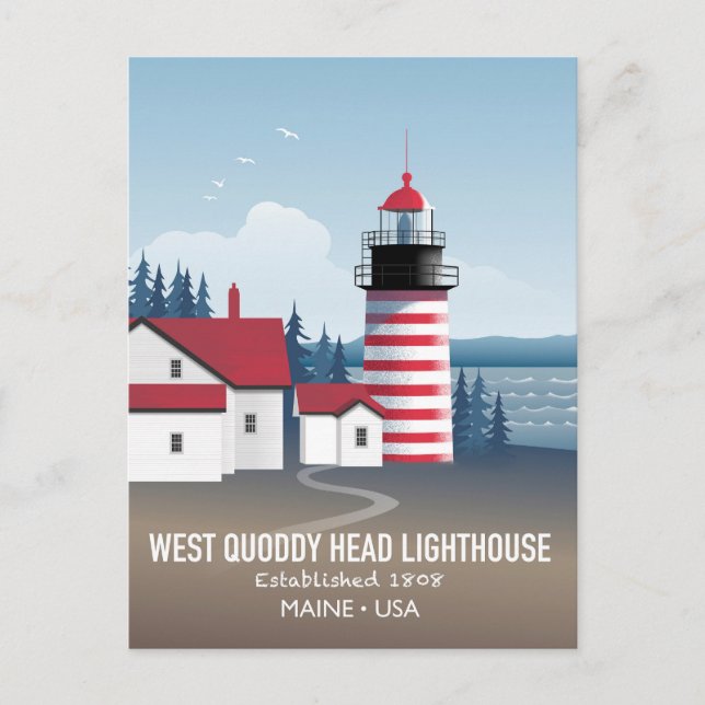 Carte Postale West Quoddy Head Lighthouse (Devant)