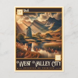 Carte Postale West Valley City, Utah   VINTAGE