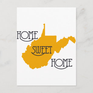 Carte Postale West Virginia Home Sweet Home par U.S. Custom Ink