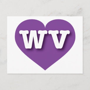 Carte Postale West Virginia Purple Heart - J'aime WV