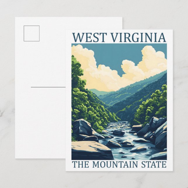 Carte Postale West Virginia the Mountain State USA Travel Place (Devant / Derrière)