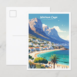 Carte Postale Western Cape Afrique du Sud Illustration Voyage