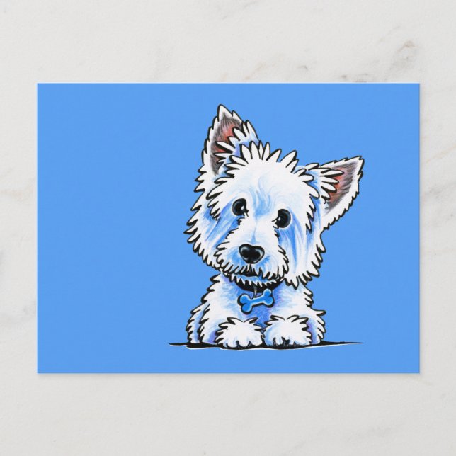 Carte Postale Westie Wesley (Devant)