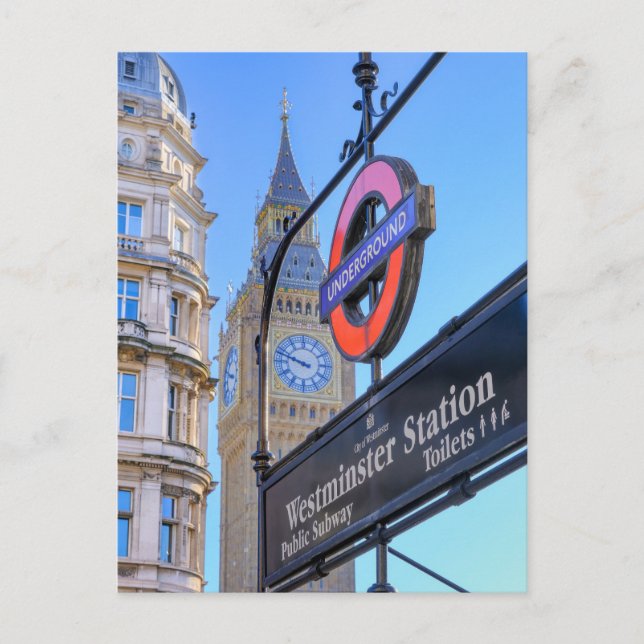 Carte Postale Westminster Station, Londres, UK Postcard (Devant)