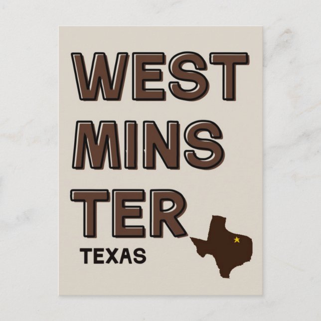 Carte Postale Westminster (Texas) (Devant)
