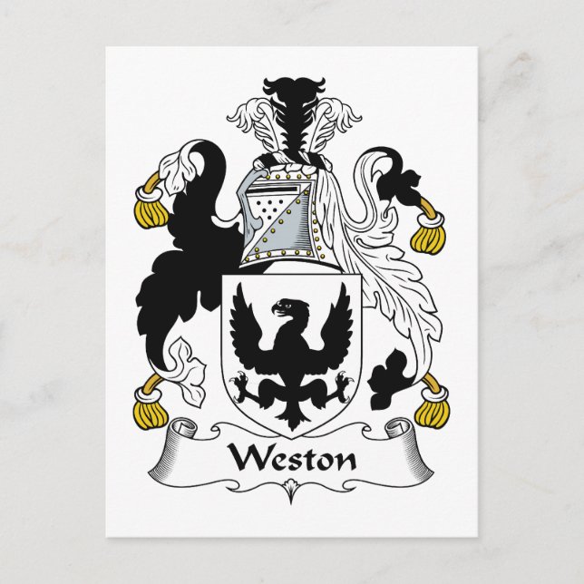 Carte Postale Weston Family Crest (Devant)