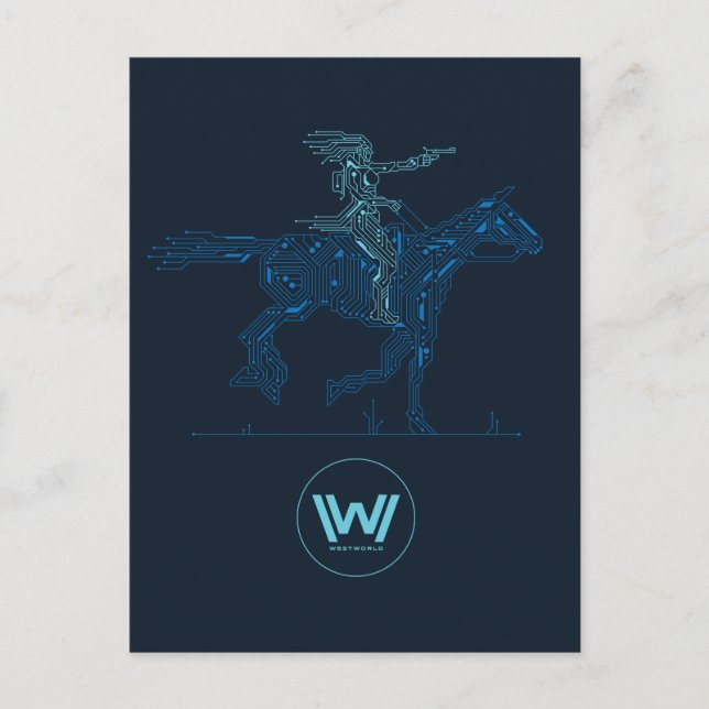 Carte Postale Westworld | Dolores Riding Horse Circuit Graphique (Devant)