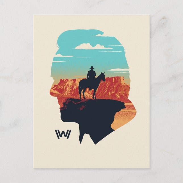 Carte Postale Westworld | Dr Ford Silhouette Of Man en noir (Devant)