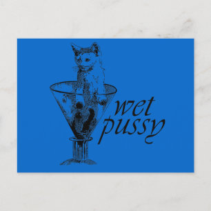 Carte Postale Wet Kitty