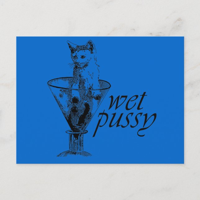 Carte Postale Wet Kitty (Devant)