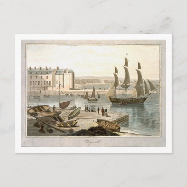 Carte Postale Weymouth Harbour, de "A Voyage Autour Du Grand Bri (Devant)