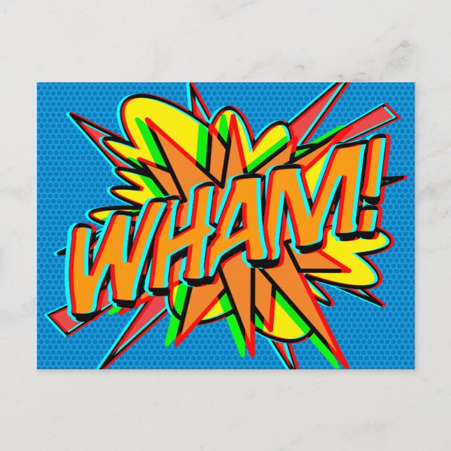 Carte Postale WHAM Amusant Art Pop Comic Retro (Devant)