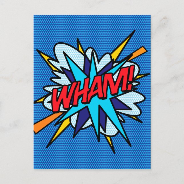 Carte Postale WHAM Fun Retro Comic Book Pop Art (Devant)