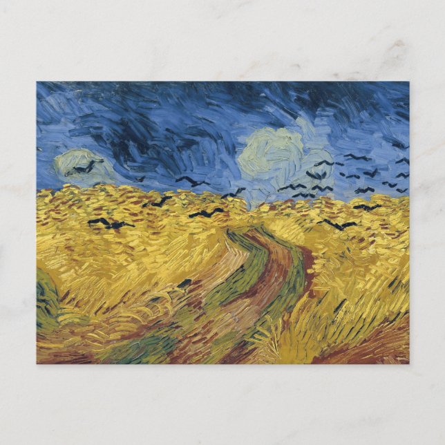Carte Postale Wheatfield with Crows (F779)Van Gogh Fine Art (Devant)