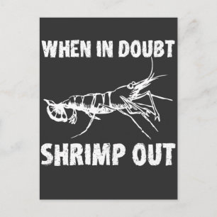 Carte Postale When in Doubt Shrimp out Funny