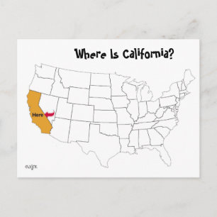 Carte Postale Where Is California?