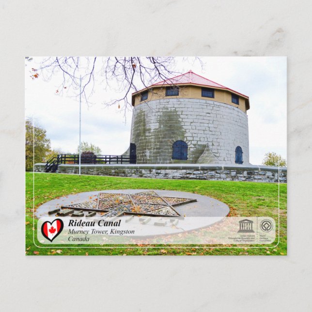 Carte Postale WHERE UNESCO - Canal Rideau - Tour Murney, Kingsto (Devant)