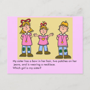 Carte Postale Which One is My Sister?
