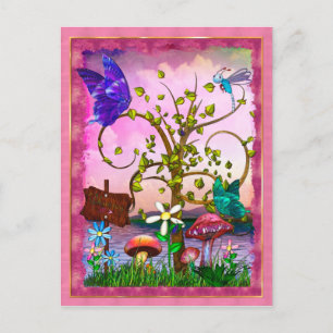 Carte Postale Whimsey Gardens Imaginaire Art
