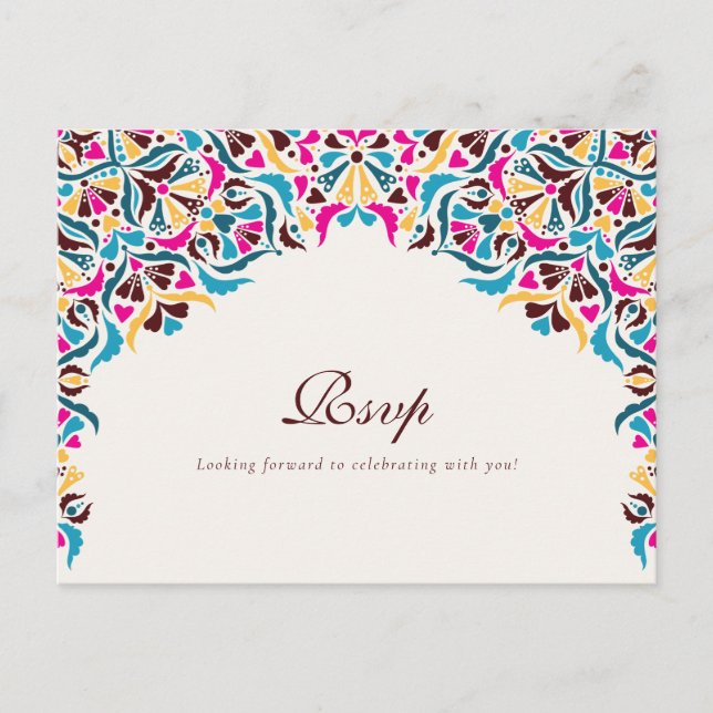 Carte Postale Whimsical Luxury ivoire Floral Style Mariage front (Devant)