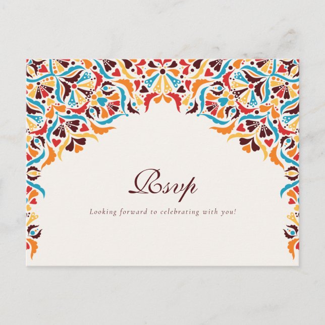 Carte Postale Whimsical Luxury ivoire Floral Style Mariage front (Devant)