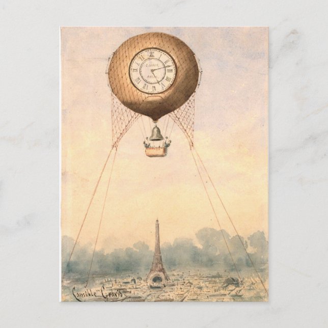 Carte postale Whimsical vintage montgolfière (Devant)